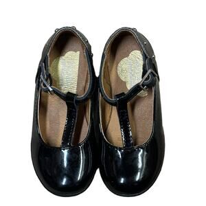 Umi Black Patent Leather Studded Heel Mary Jane Eleni Toddler Size US 8M/24